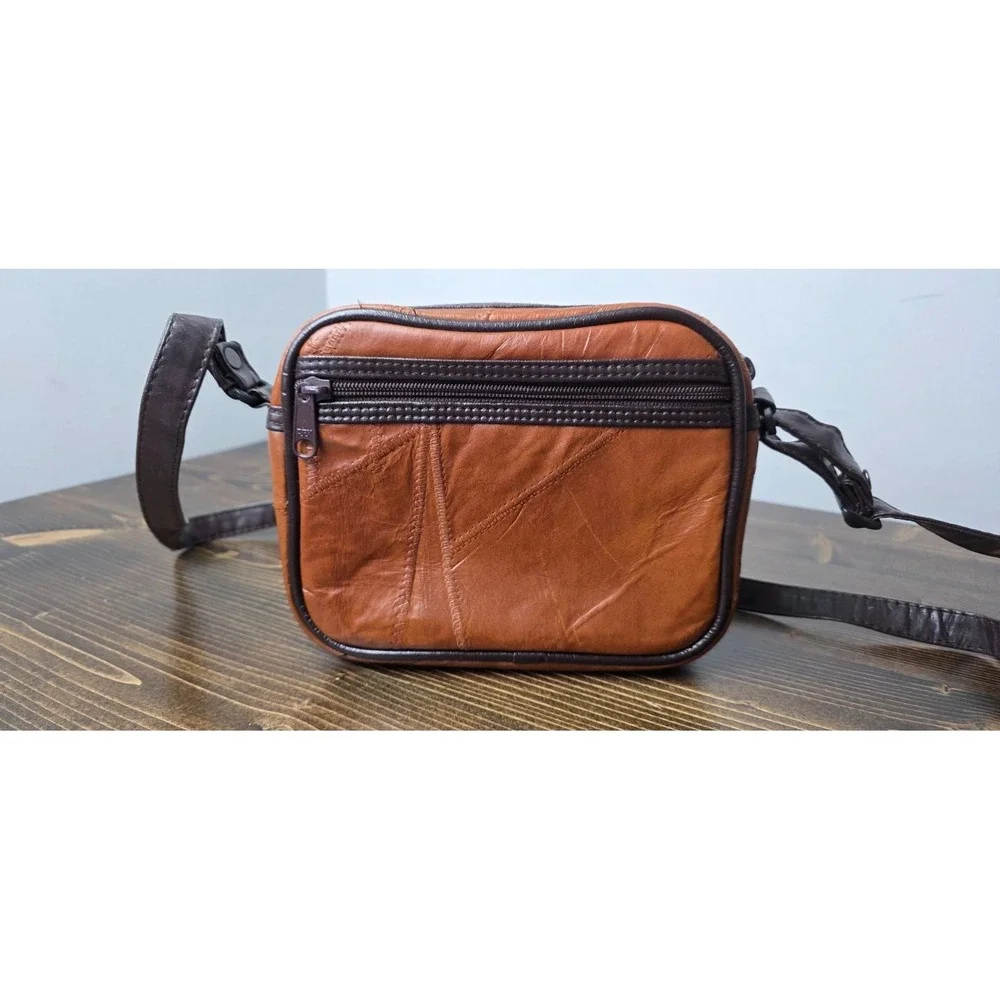 Vintage Rustic Brown 100% Leather Camera‎ Bag With Strap
